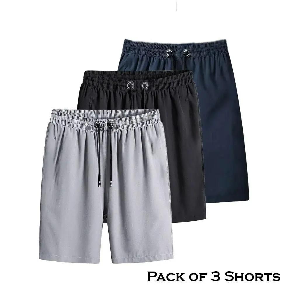 Combo of 3 Men's Stretchable Cotton Shorts