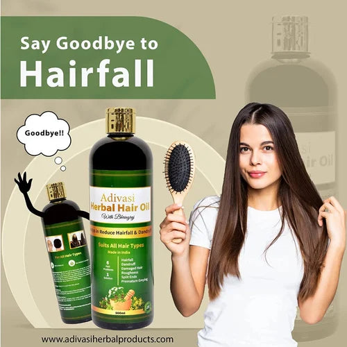 Adivasi Jeeva Sanjivani Herbal Hair Oil (Buy 1 Get 1 Free) - Mart18.com