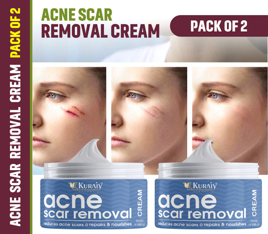 KURAIY Scar Removal Cream Gel Remove Acne Spots Treatment Stretch Marks Burn Surgical Scar Repair Cream Pack of 2