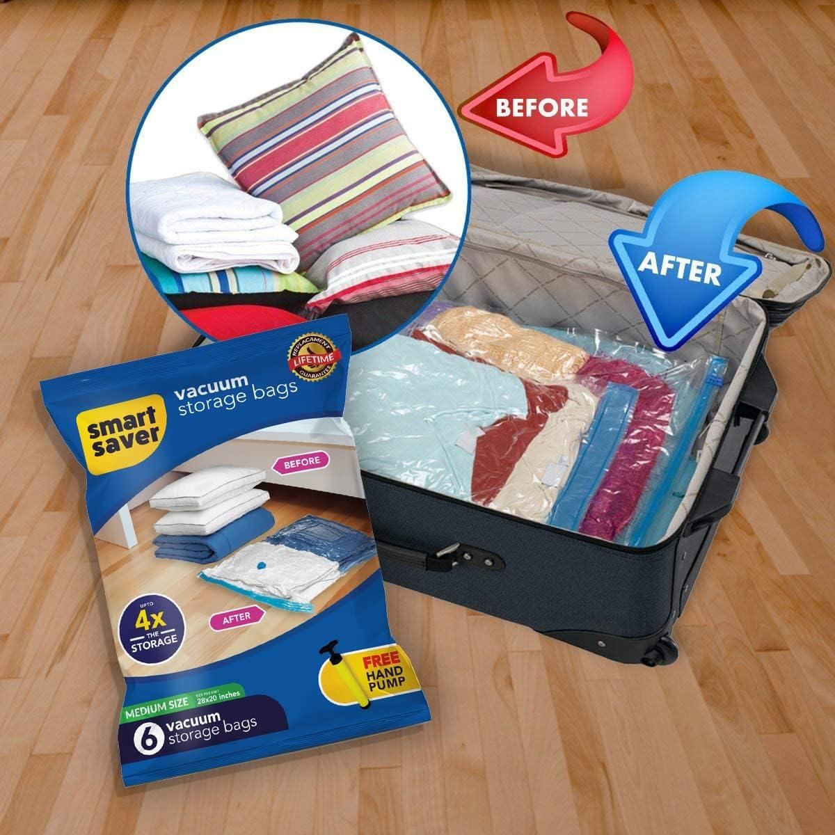 Reusable Vacuum Storage Bags Ziplock Space for Travel