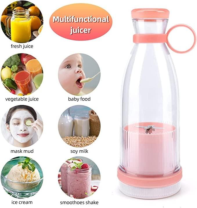 MIXEN Fresh Juice Portable Blender, 350ML Smoothie Blender Bottle, Grinder For Smoothie or Shakes, Baby Food, Personal Mixer, Mini Juicer Travel/School/Office/Workout/Travel Use