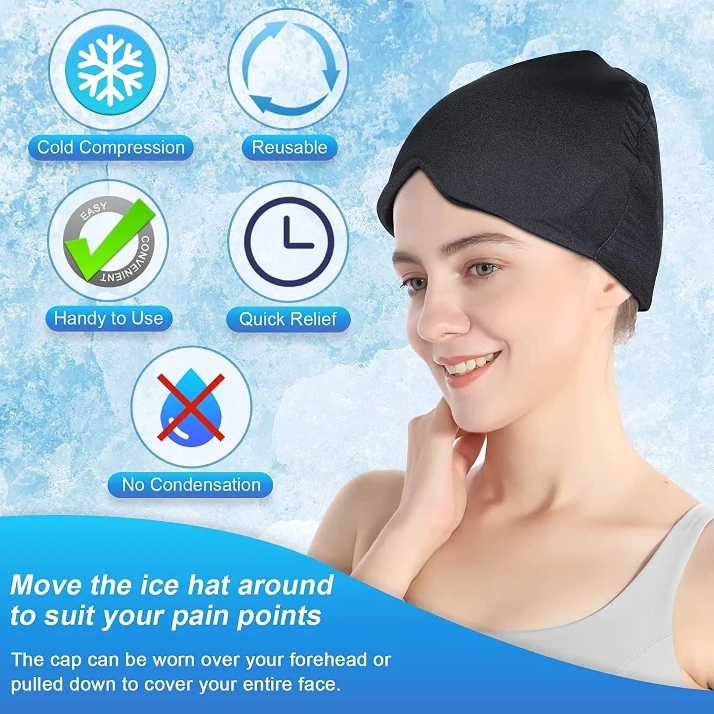 Headache Relief Cap - Hot & Cold Therepy