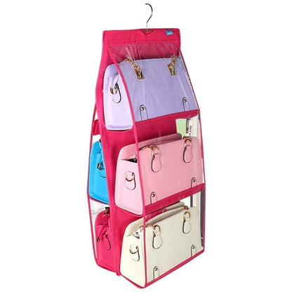 6 Pocket PVC Storage Organizer Hanging Bags